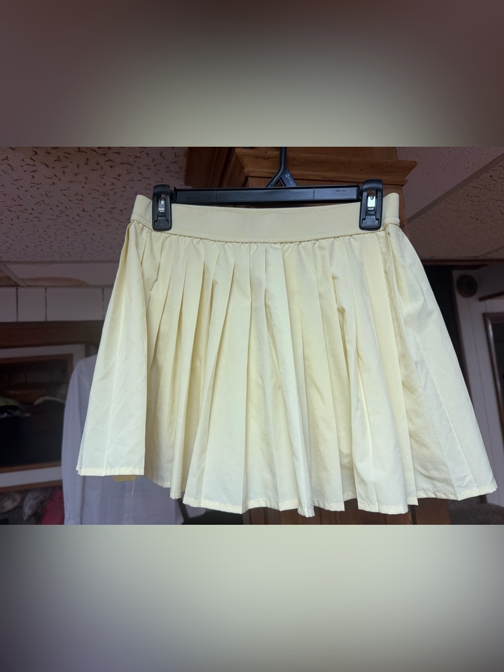 No Boundaries Pale Yellow Pleated Skater Skirt
